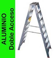 Escalera Doble Acceso de Aluminio