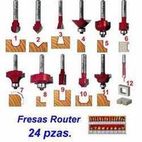 Fresas Router con Widia 24 pzas