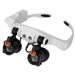 Lupa Anteojo Luz Led 12 Lentes Intercambiables 3x - 10x